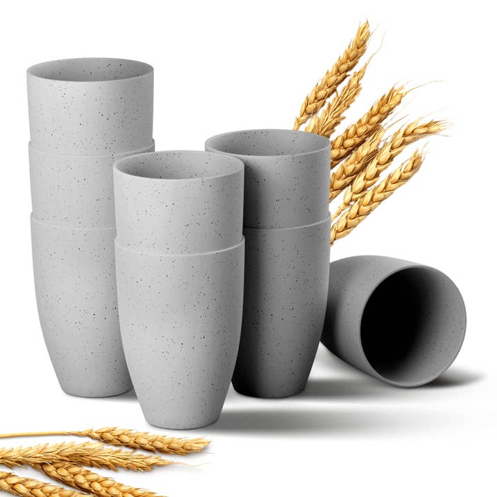 Greendish - Vente Verre/tasse - Ensembles de gobelets à boire en paille de blé écologique légers24