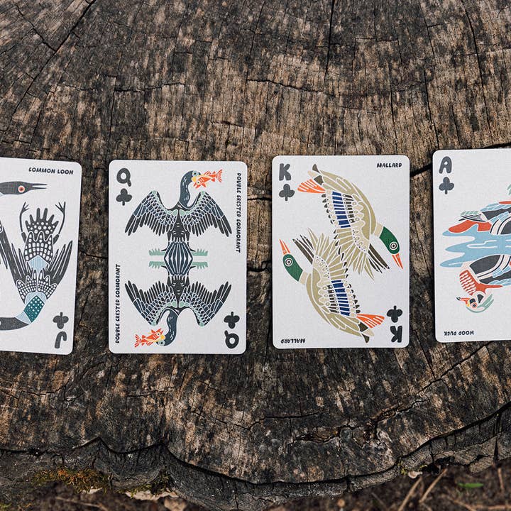 Woosah Outfitters - Venta al por mayor Baraja de cartas - Juego de cartas Bird Nerd