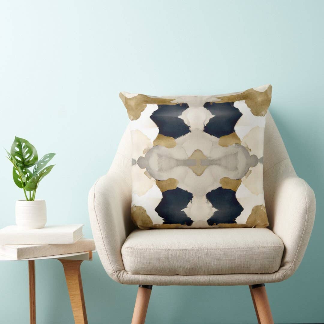 Hound and Hog - Venta al por mayor Cojín decorativo - Cojín decorativo Aiya con arte moderno abstracto y estampado colorido estilo lino boho3