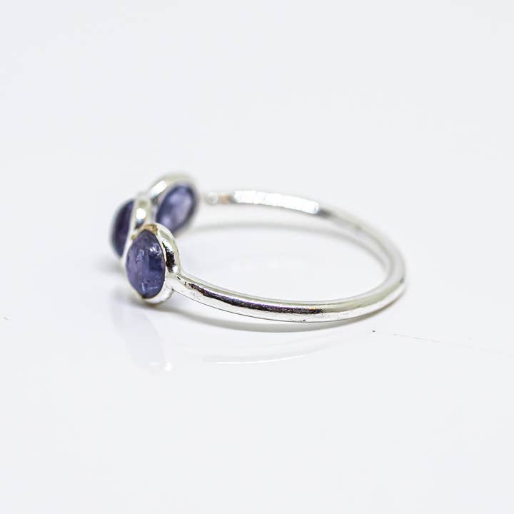 Quasar Gems USA - Wholesale Multi-Stone Ring - Tanzanite Sterling Silver Ring