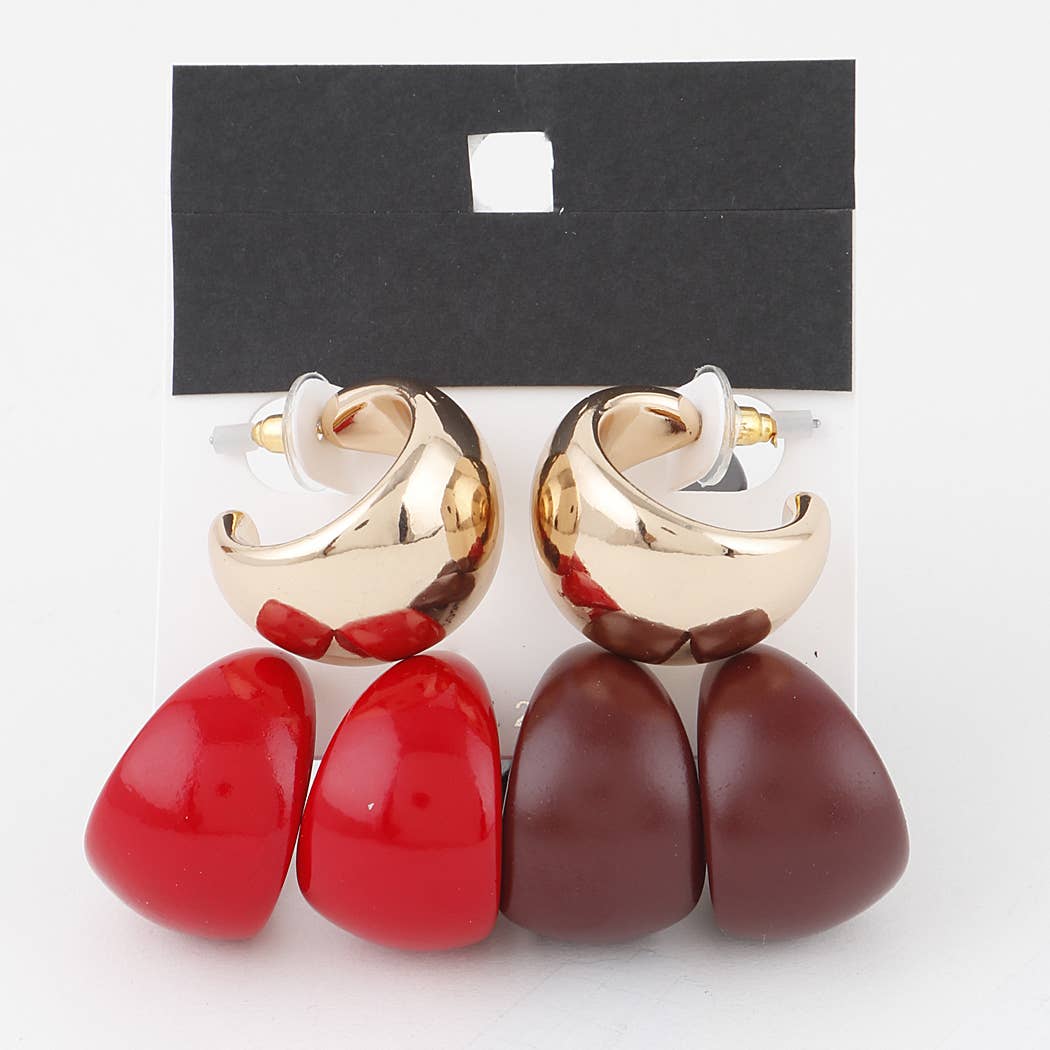 3AM BY H&D ACCESSORIES - Vente Parures de bijoux - Ensemble de créoles Bulky2