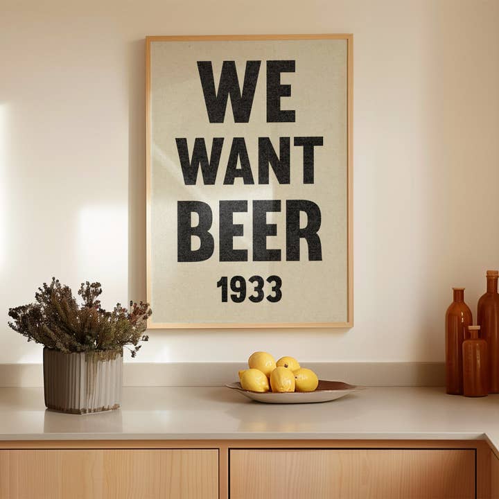 Tejas Country Club - Wholesale Poster - We Want Beer Prohibition Art Poster Print