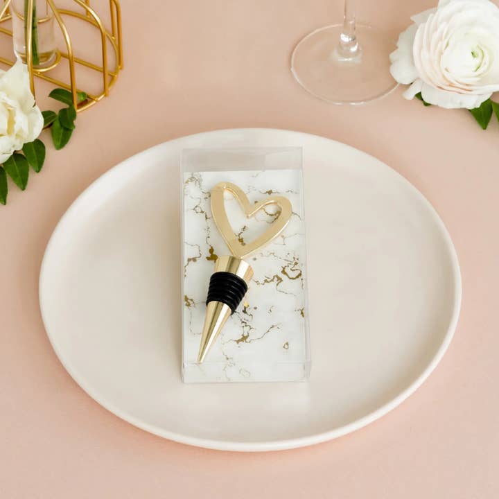 Weddingstar Inc. – wholesale Wine stopper – Gold Metal Wine Bottle Stopper - Heart