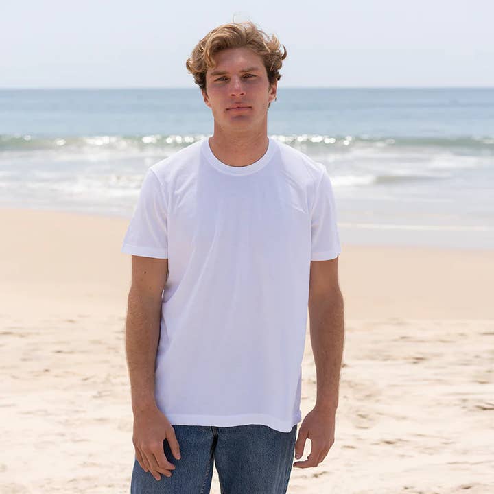 Men's Short Sleeve Crew Neck - White for wholesale by The Classic T-Shirt Company