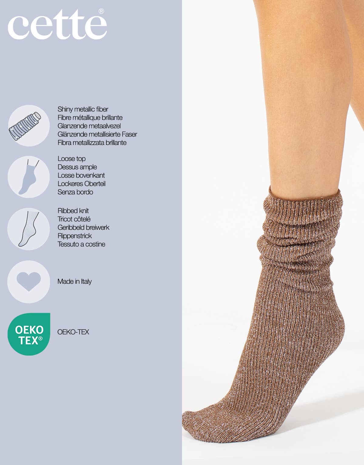 Cette - Wholesale Socks - Women's - Ribbed Socks, Shiny Socks for Women, Dresses for Women34