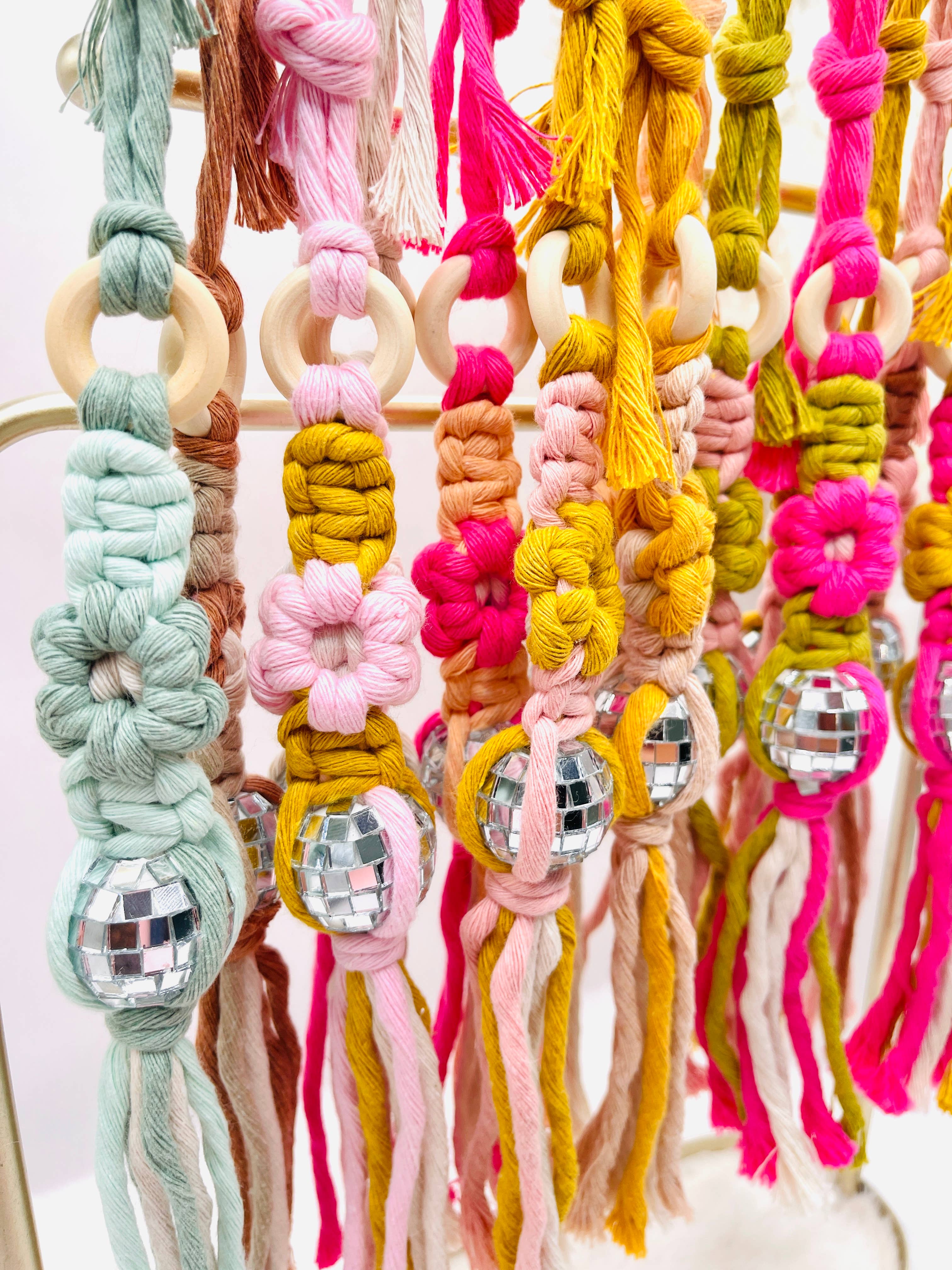 MarissaDDesigns - Wholesale Car Decorative Charm - Women's - Disco Ball Flower Car Charm – Groovy Mirror Accessory 5