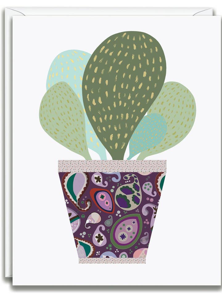 Greeting Card Patterned Vase for wholesale by Julia Frost Art