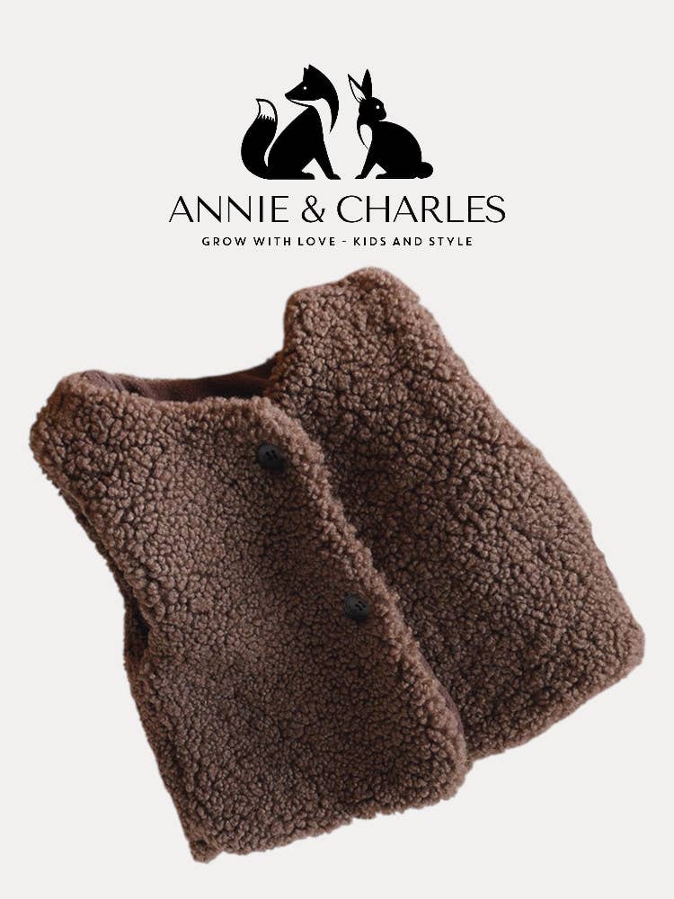 Annie & Charles – wholesale Outerwear Vest - Kids – Annie & Charles® Sheepskin Vest1