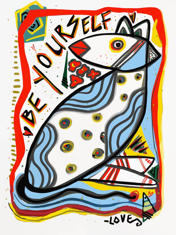 Impressão de Arte "Sê Tu Mesmo" por atacado de LOVELEEN®️