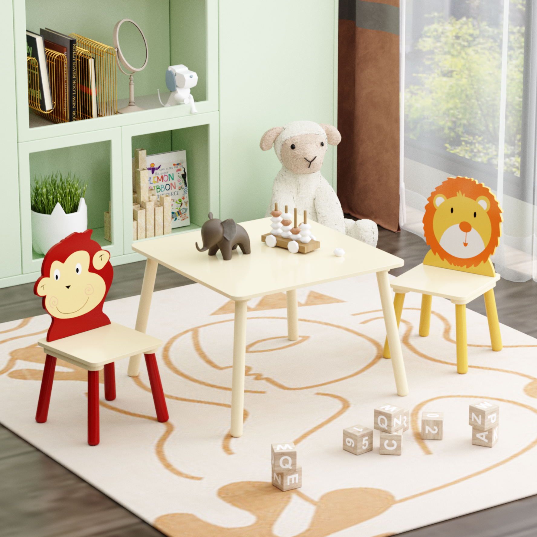 39F Inc. - Wholesale Chair - Kids - Kids Animal-Themed Table and Chair Set, Adorable Design6