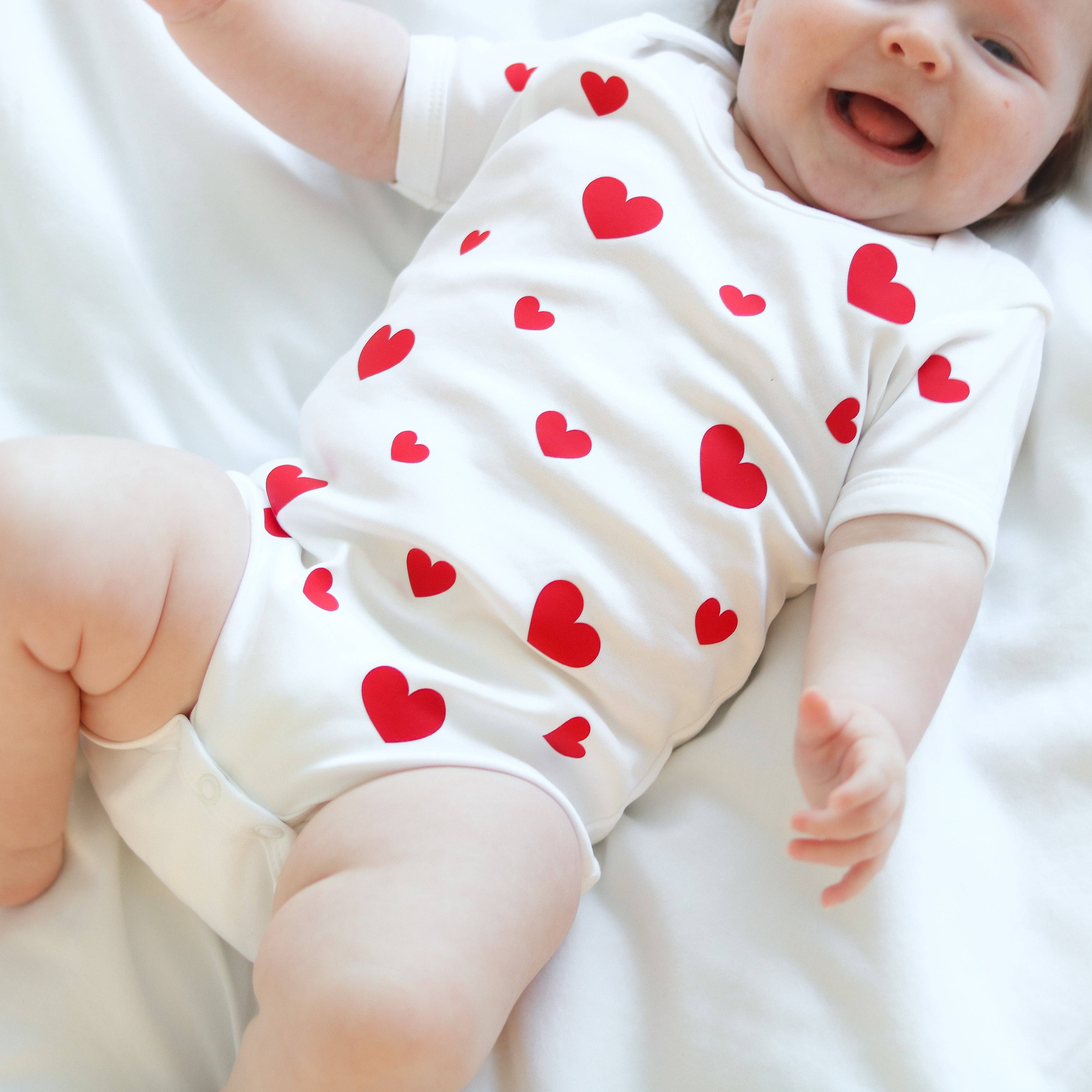 Fred & Noah - Wholesale Bodysuit (Non-Footed) - Baby - Love heart Baby Vest4