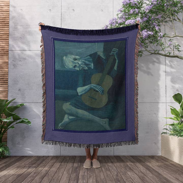 3dRose - Wholesale Throw Blanket - 3dRose, Picasso Painting Of 1903 The Old Guitarist, Blanket2