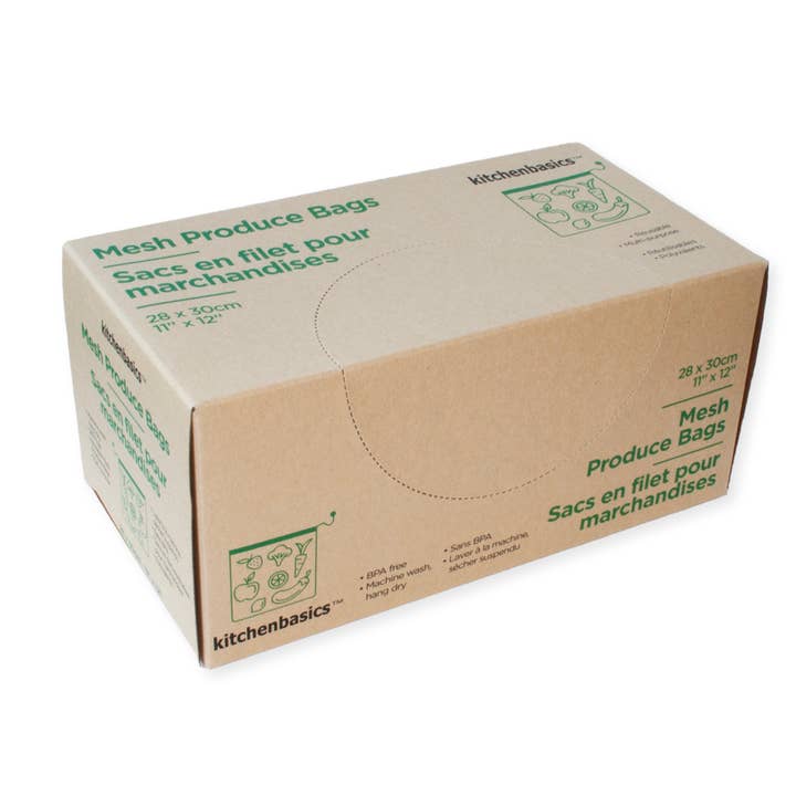 Cream KITCHEN BASICS Produce Bags Bulk Polyester 11x12" 36/Box for wholesale on Faire