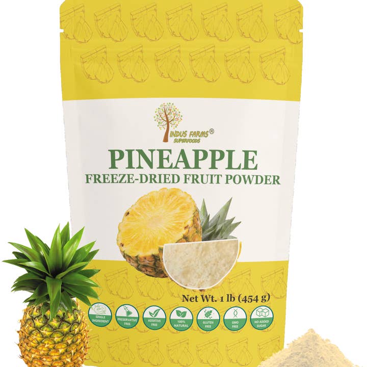 Indus Farms Superfoods - Wholesale Protein/Superfood Powder - 100% Pure Freeze Dried Pineapple Fruit Powder, Additive-Free0