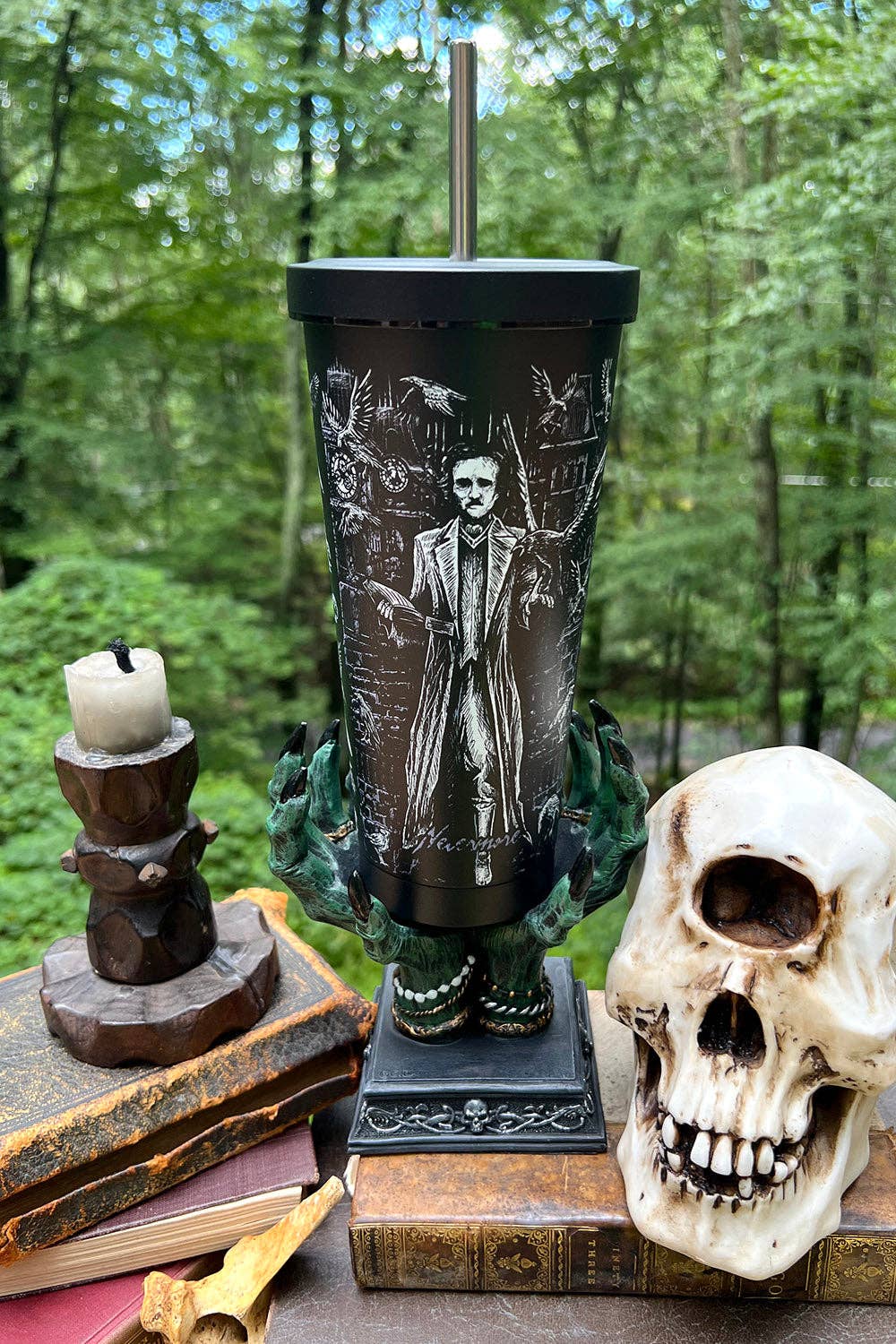vampirefreaks - Vente Tasse à café - Gobelet à infusion froide Edgar Allan Poe avec paille0