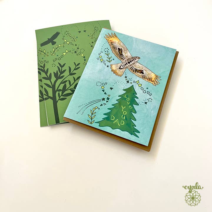 Hawk Dad Card - fathers day card happy father's day nature for wholesale by Cynla
