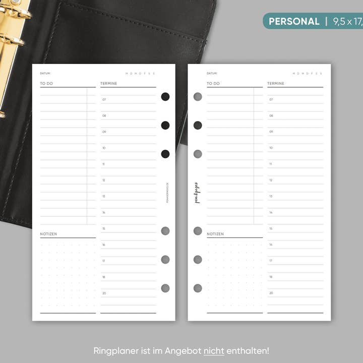 Calendario «Programma non datato» - 1T1S - 50 fogli - Personale per la vendita all'ingrosso da parte di pen & pages