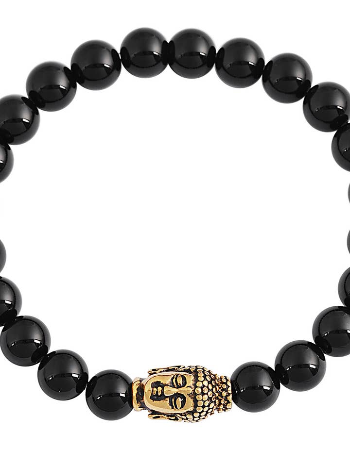 18K Onyx & udskårne Buddha armbånd for engroshandel hos Stephen Oliver