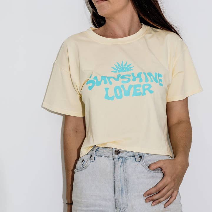 Sunshine lover crop tee - adults for wholesale by Barefoot & Salty