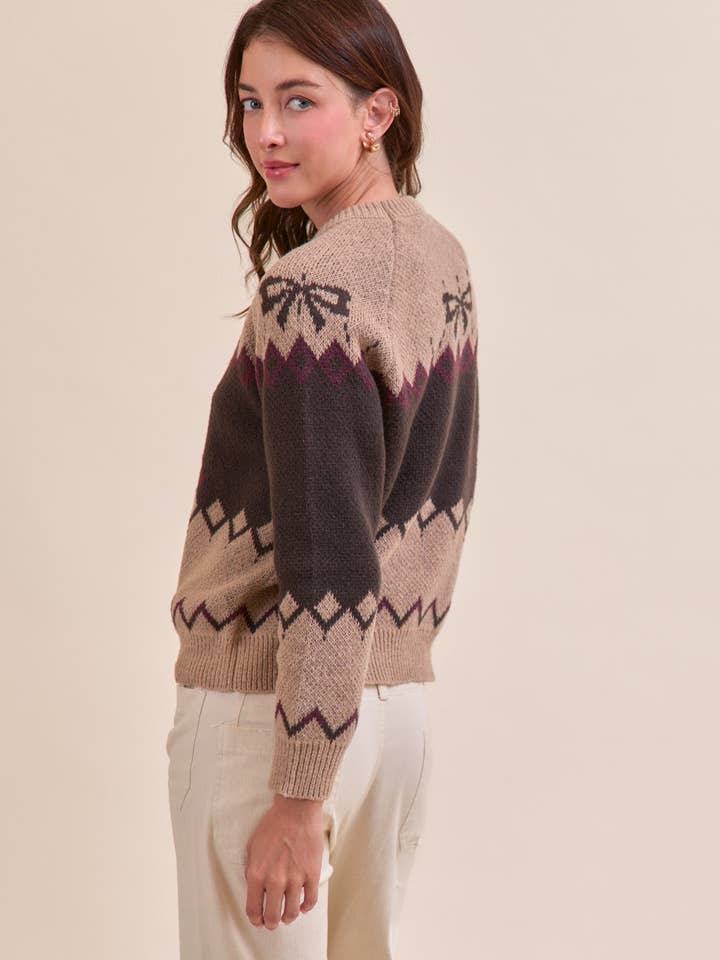 &MERCI - Wholesale Knit Sweater - Women's - DOG MOTIF SWEATER PULLOVER MSW1122227