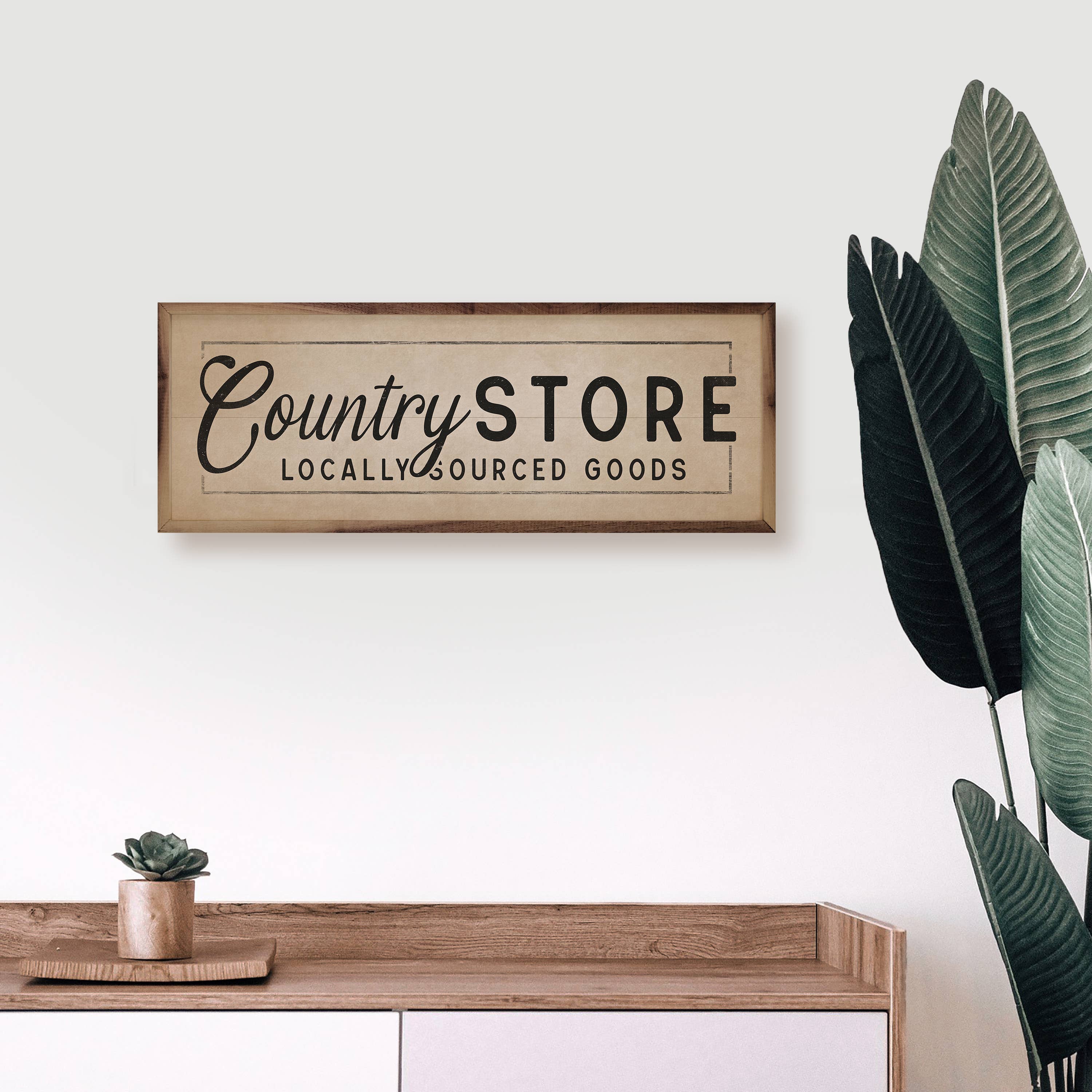Kendrick Home - Wholesale Sign - Country Store Locally Sourced Goods Border White2