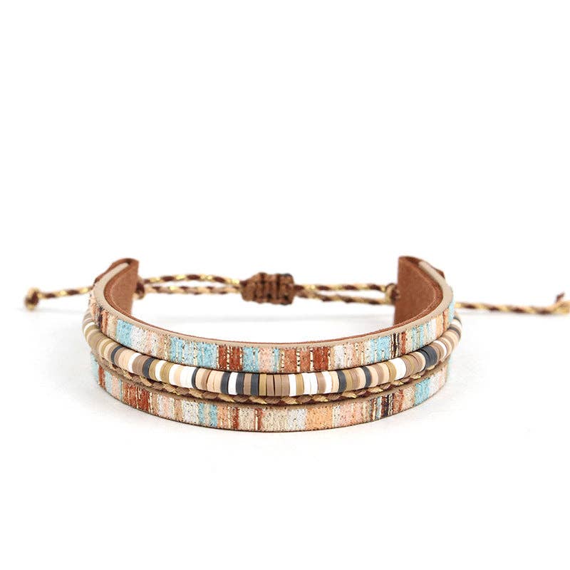 A  Bohemian Style Polymer Clay Bracelet S5P615 for wholesale on Faire0