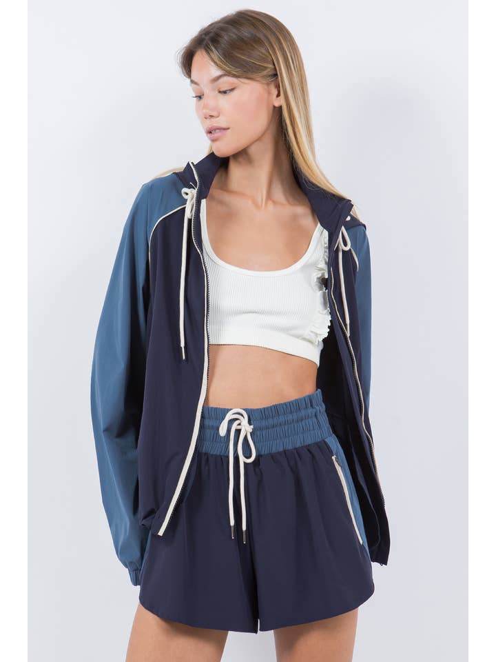 Whiteroom+Cactus - Wholesale Windbreaker - Women's - ZIP UP COLOR BLOCK WINDBREAKER6