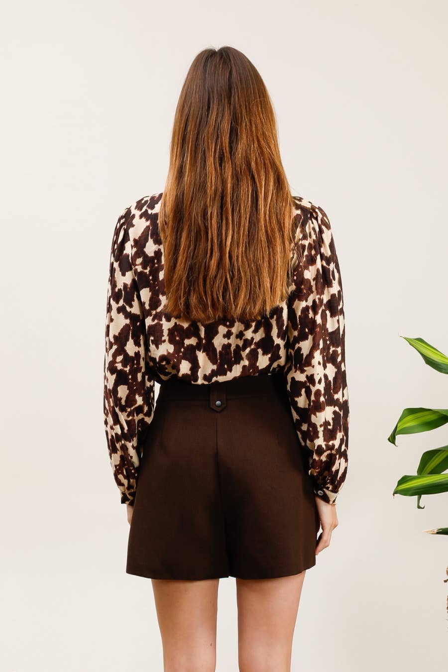 LOVIE & CO - Vendita all'ingrosso Pantaloncini - Donna - Short a vita alta con passanti - ASD96988-SEBASTIEN3