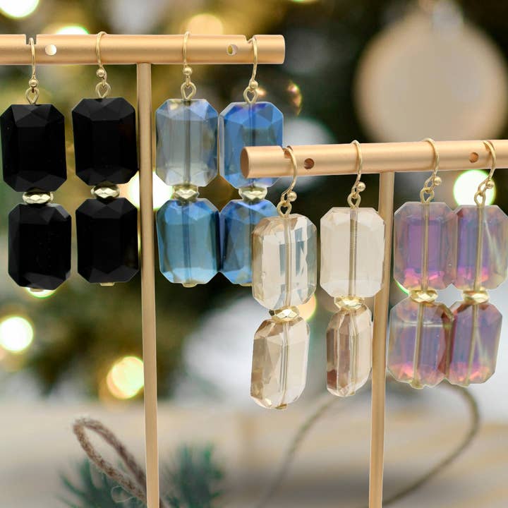 Traci's Beads - Wholesale Dangle Earrings - Cocktail Earrings - Sapphire1