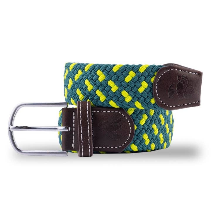 Ceinture tissée - Vert / Vert citron à pois pour la vente par Swole Panda