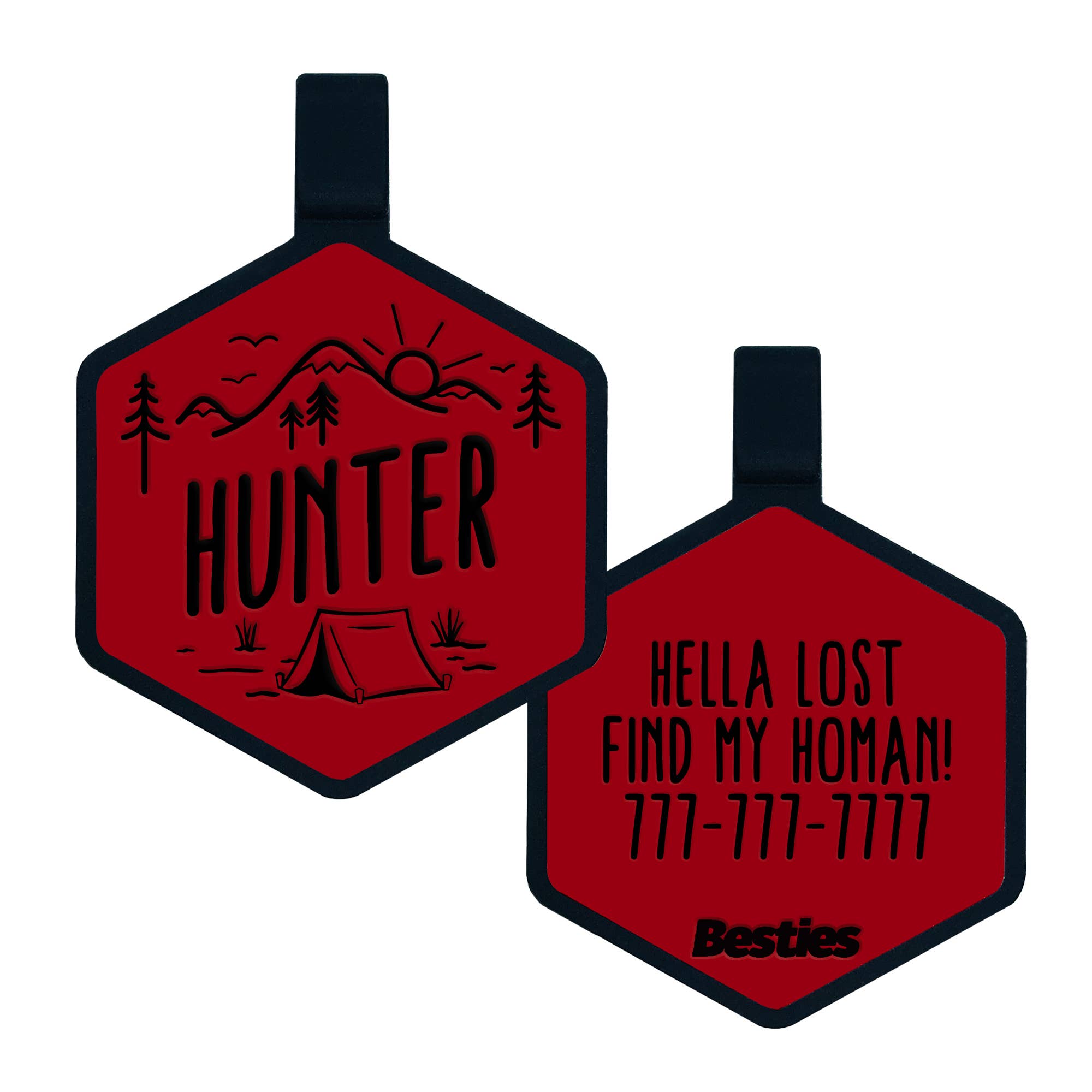 Besties Pets - Wholesale Pet Identification Tag - Dog - Adventure Is Calling Silicone Dog ID Tag3