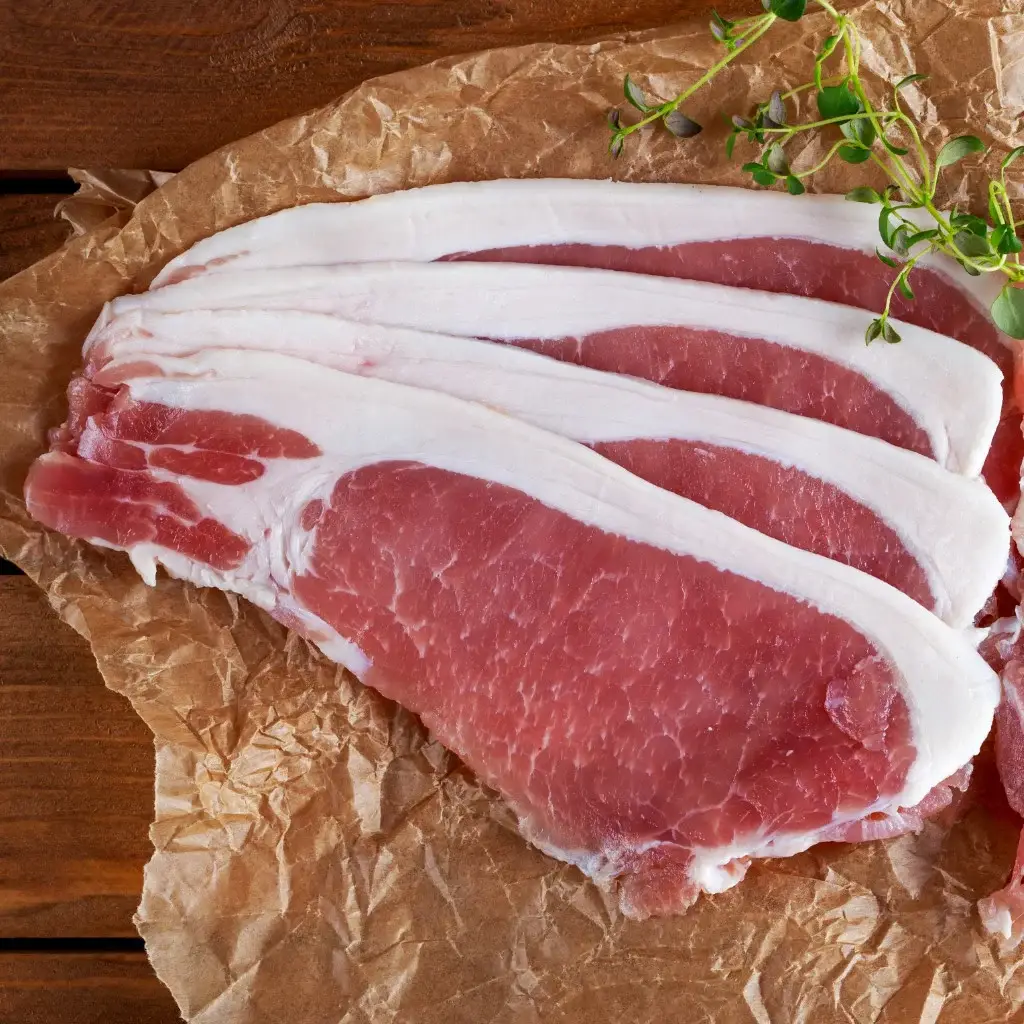 Helen Browning's Organic – wholesale Pork – Organic Unsmoked Back Bacon 1