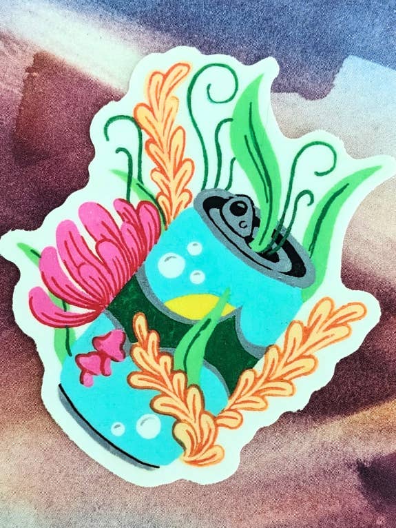 "Overgrowth: Gift" Sticker for wholesale by Doodle Me Alive