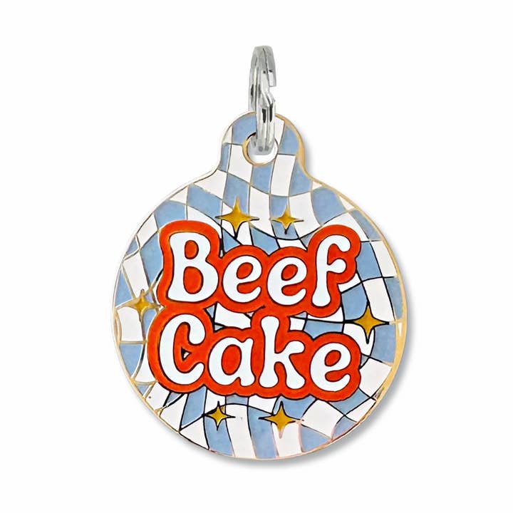 Bad Tags - Vente Médaille pour collier – chat et chien - Charmant médaillon pour collier de chien garçon - Beef Cake ❤️0