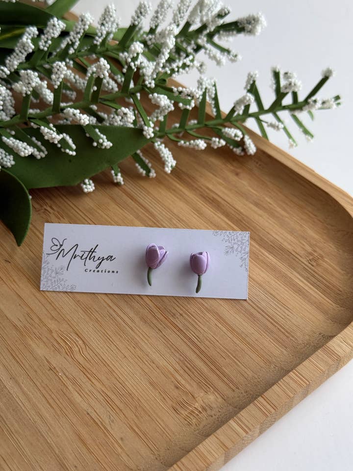 Tulip Studs for wholesale by Mrithya Creations