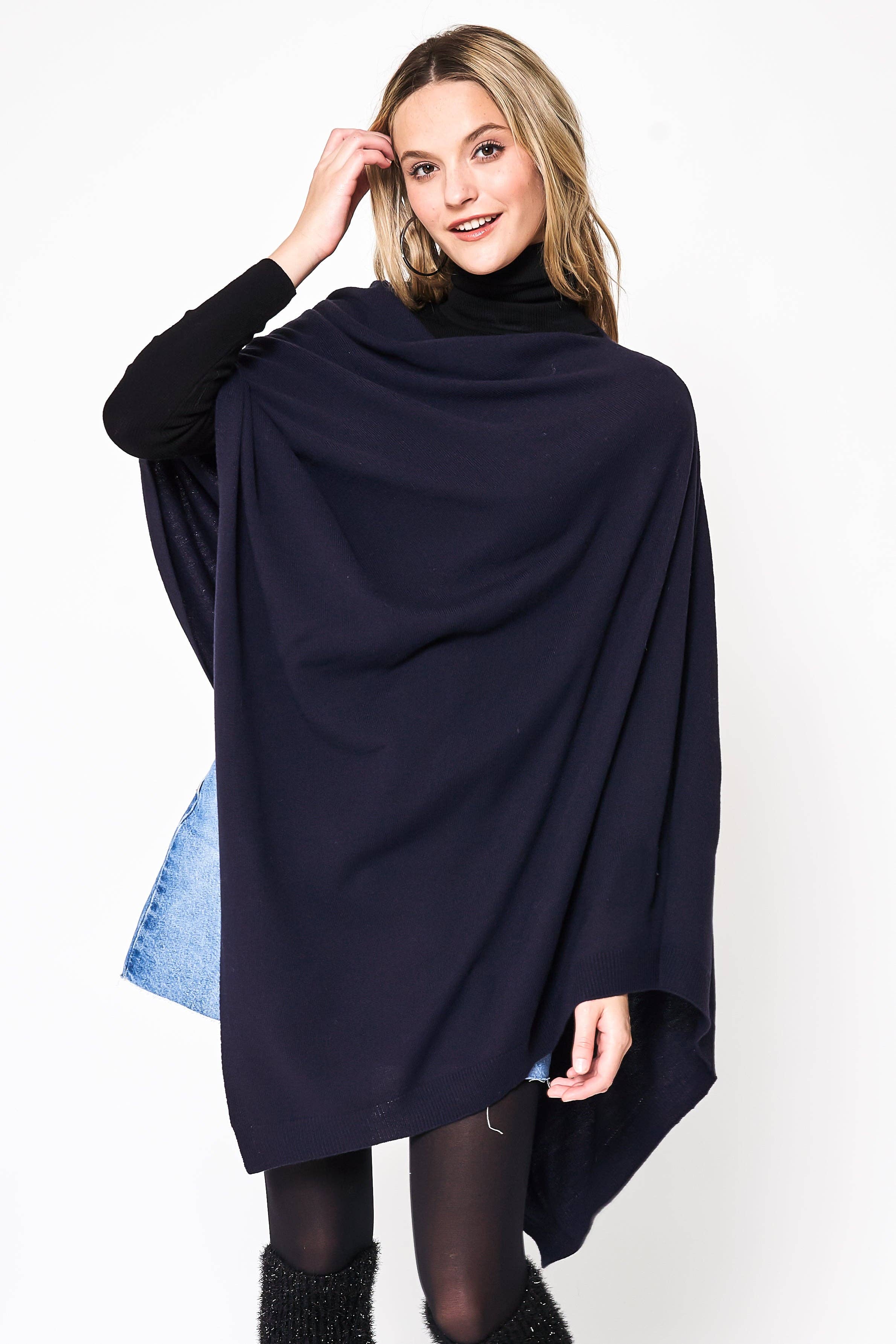 Do Everything In Love® - Wholesale Poncho - Women's - Solid Scarf Poncho11