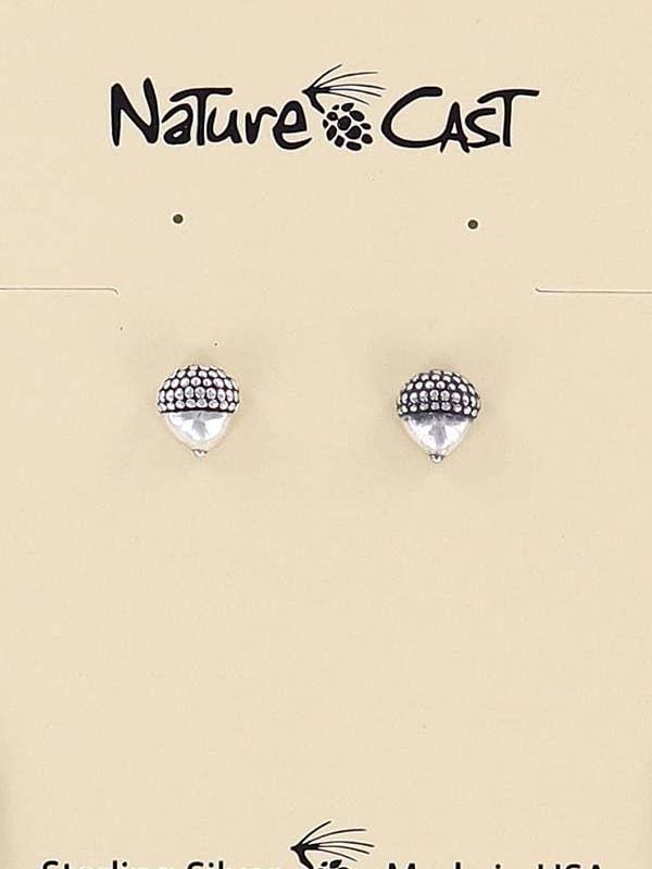 43031 Earring Post Acorn Sterling Silver for wholesale by Nature Cast