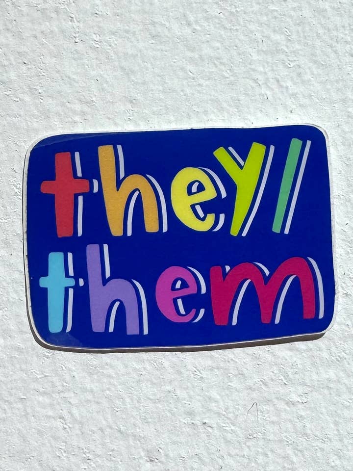They/Them vinyl sticker! for wholesale by Anna Parade