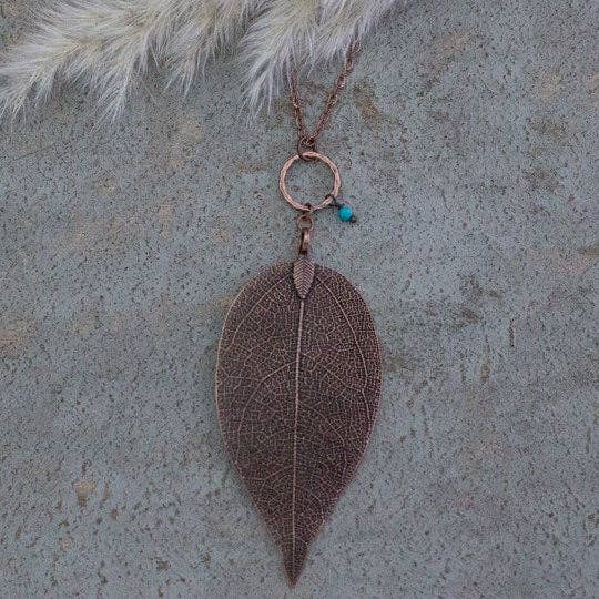 autumn necklace-turquoise for wholesale by Wild Abandon Jewelry