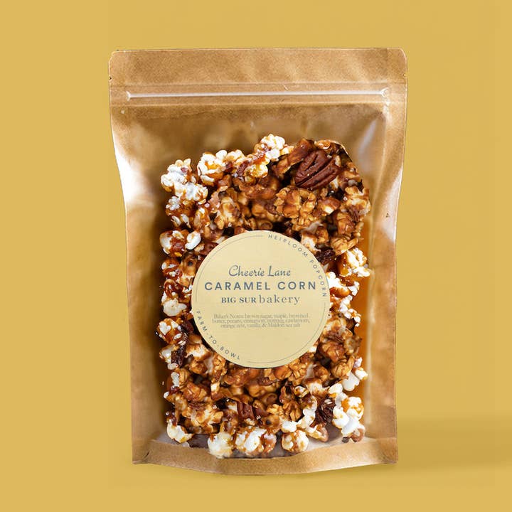 Cheerie Lane x Big Sur Bakery Caramel Corn Popcorn Bag for wholesale by Cheerie Lane
