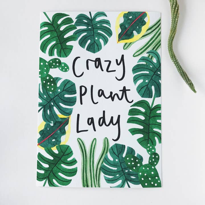 Katrina Sophia - Wholesale Art Print - Crazy Plant Lady A4 Print1