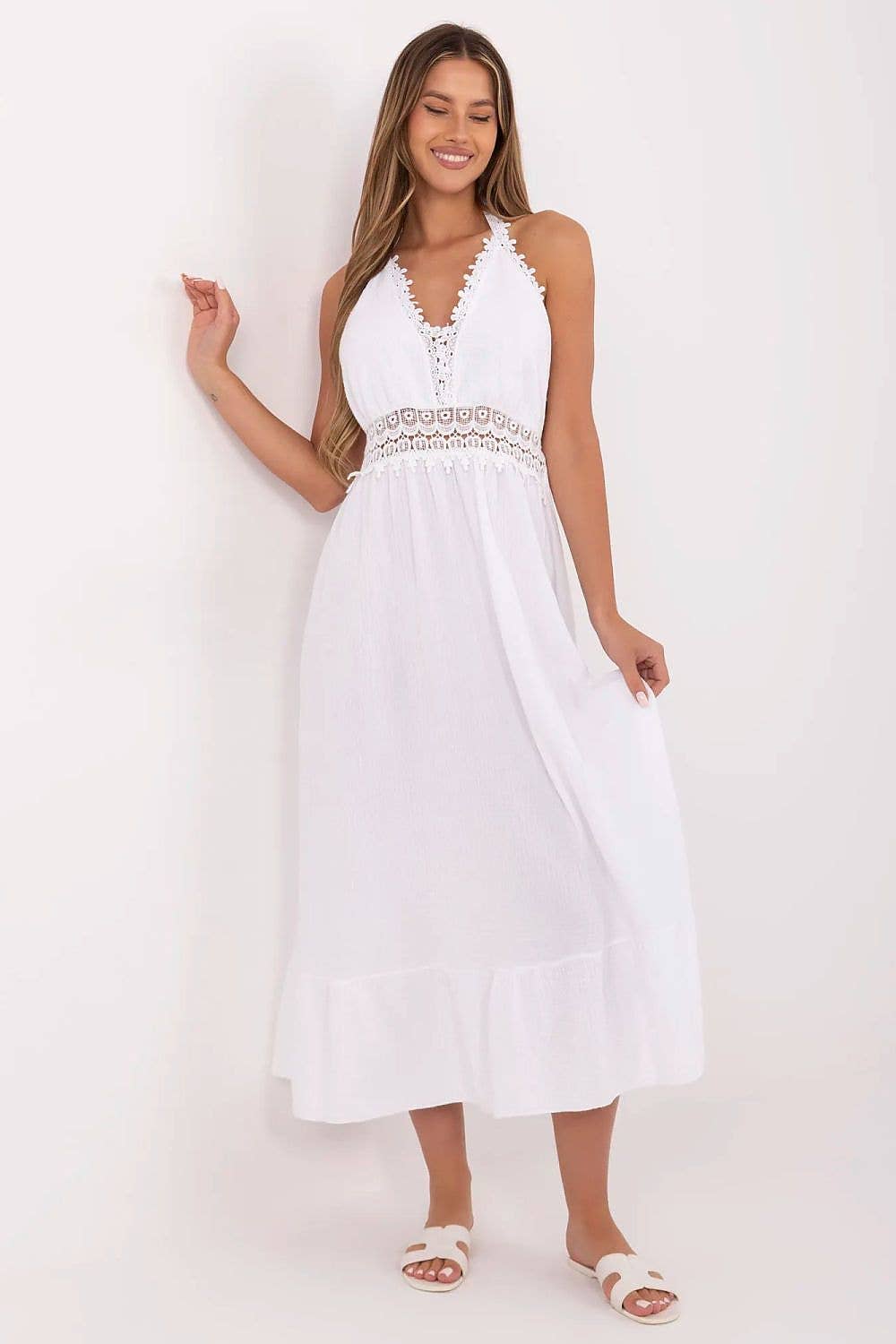 white Everyday Dress Model 213315 Italy Moda for wholesale on Faire0
