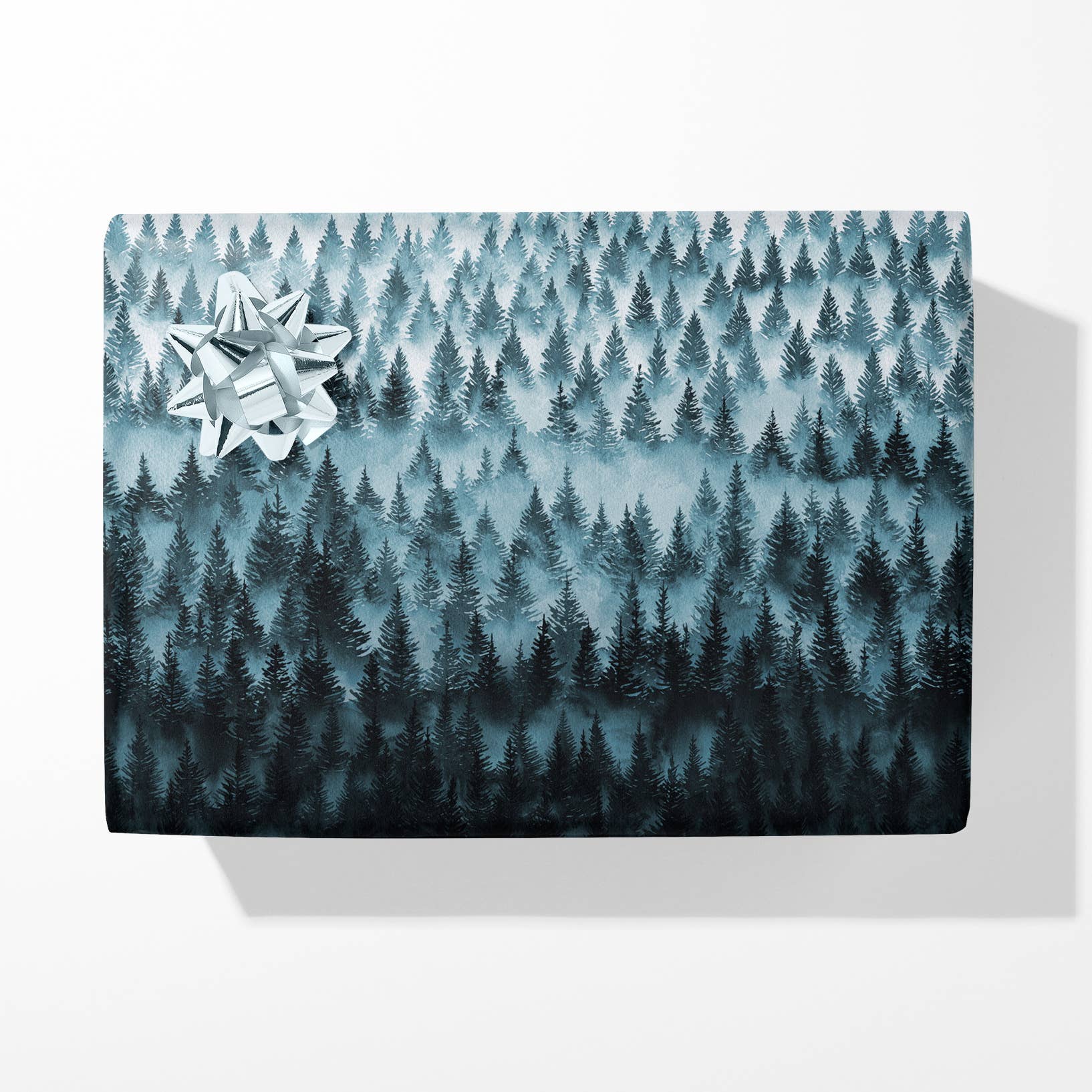 Rebecca Reck Art – wholesale Flat wrap – “Walden” wrapping paper, MATT, forest, mountains6