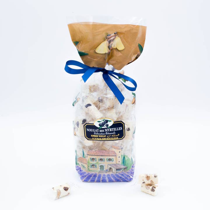 SUPREM' NOUGAT - Wholesale Nougat - Bag of soft blueberry nougat - 200g