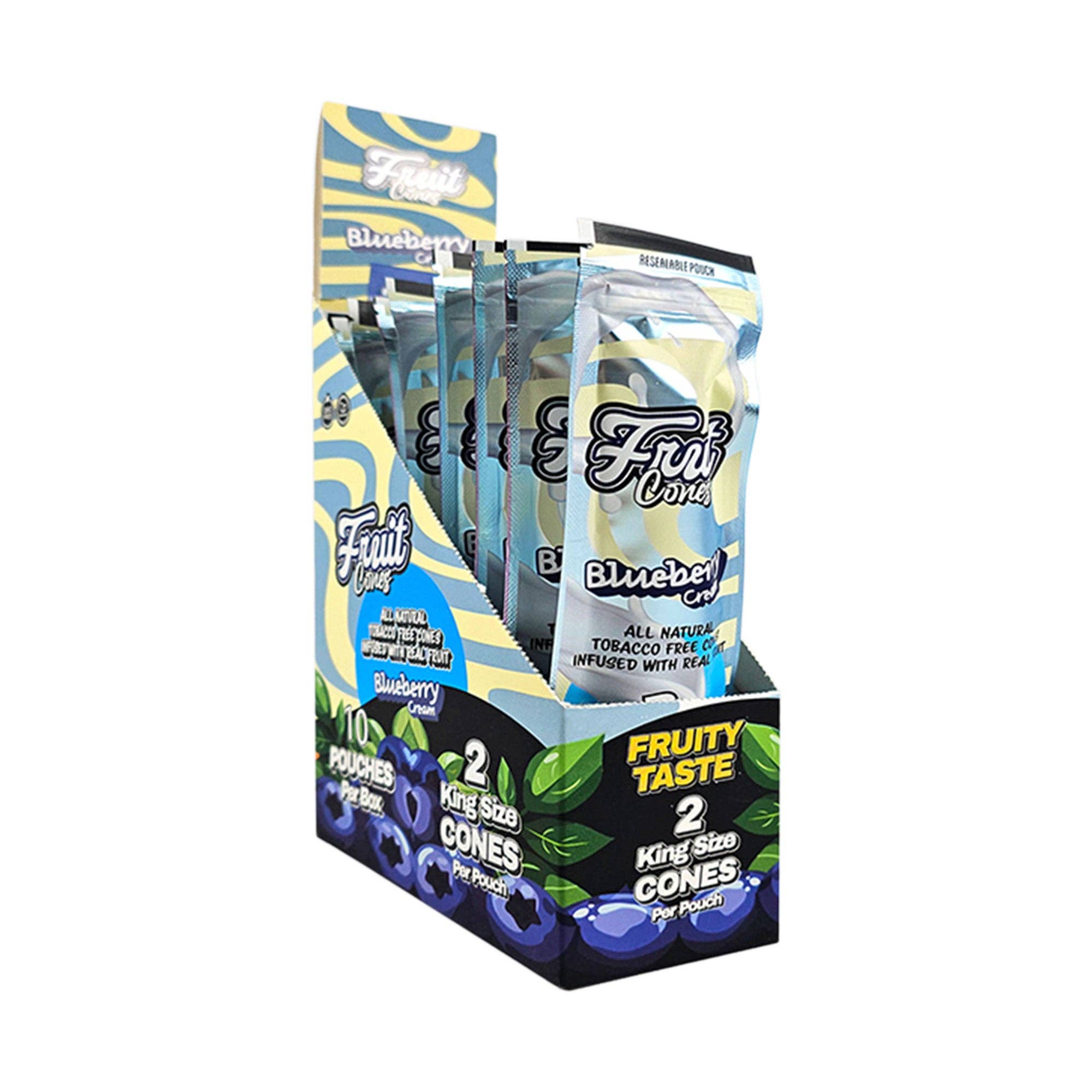 Cannatron - Wholesale Retailer Display - Paper & Novelty - Fruit Cuts Natural Pulp Cones - King Size - 2pk - 10ct18