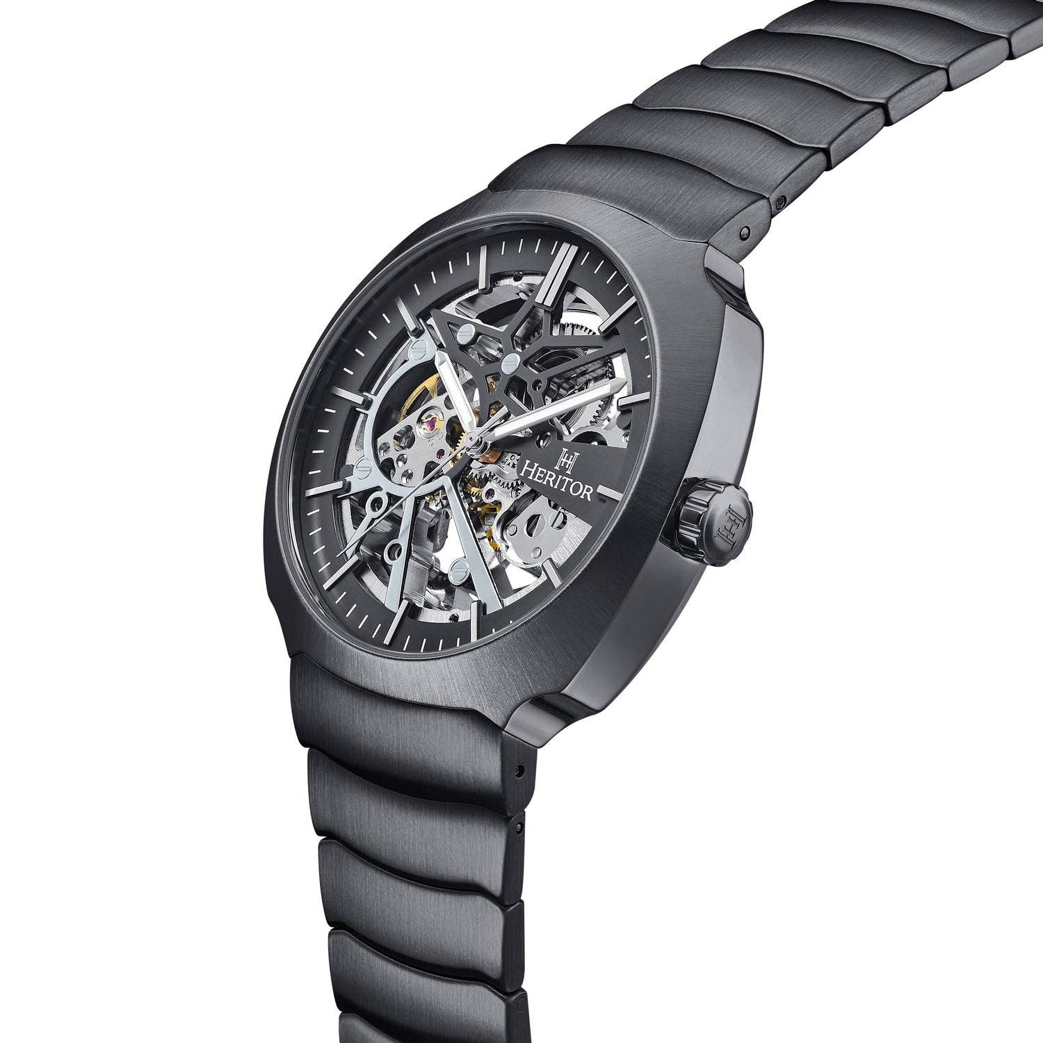 Heritor Automatic - Wholesale Wrist Watch - Men's - Heritor Automatic Magnus Skeleton Bracelet Watch6
