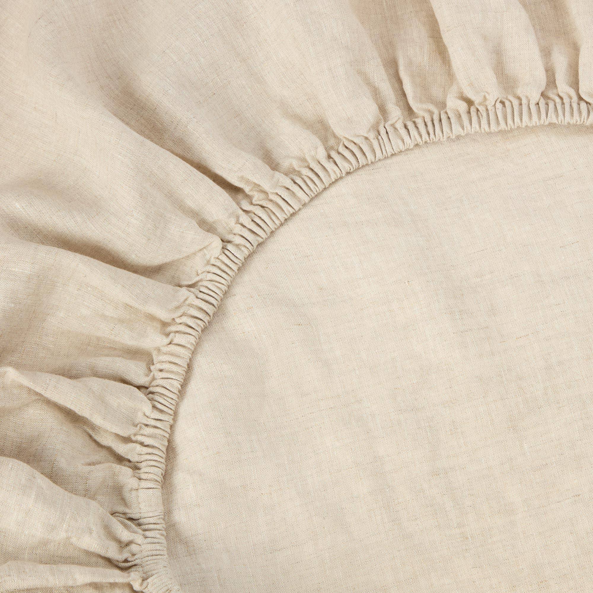 Piglet in Bed USA - Wholesale Fitted Sheet - Oatmeal Linen Blend Fitted Sheet1