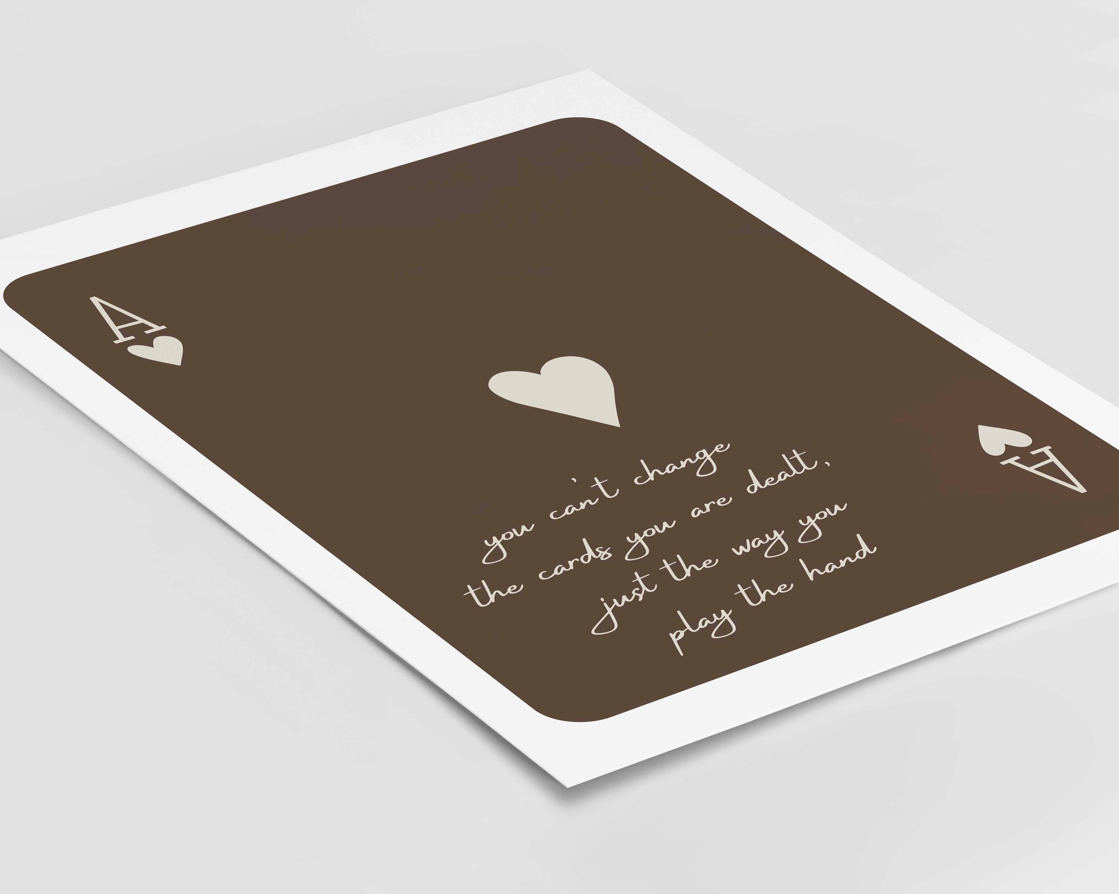 D'LUXE PRINTS - Wholesale Poster - The Cards You Are Dealt Print Brown/Gold14