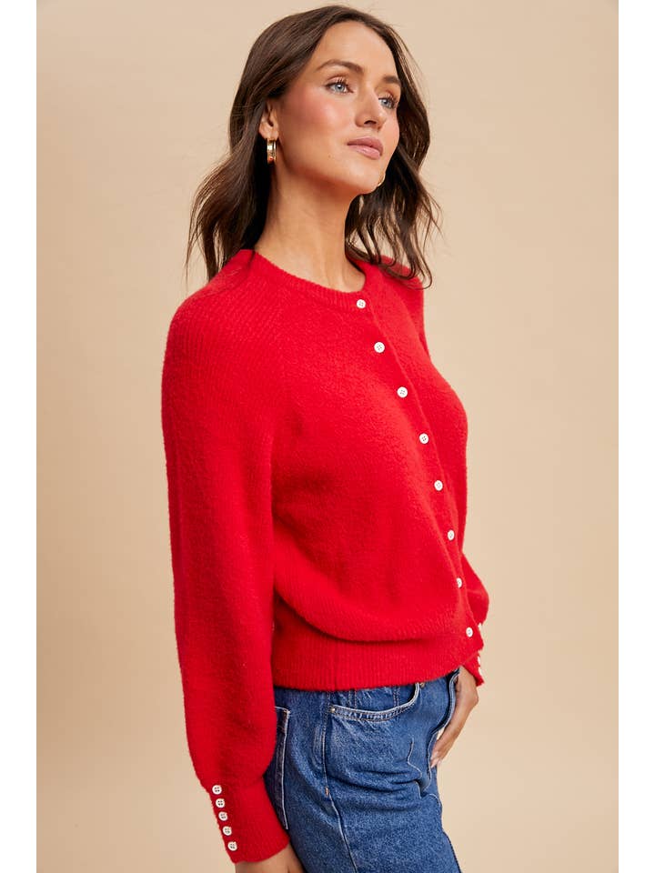 In Loom - Wholesale Cardigan - Dames - GEBREIDE VEST MET VAGE RIBBELSTRUCTUUR1