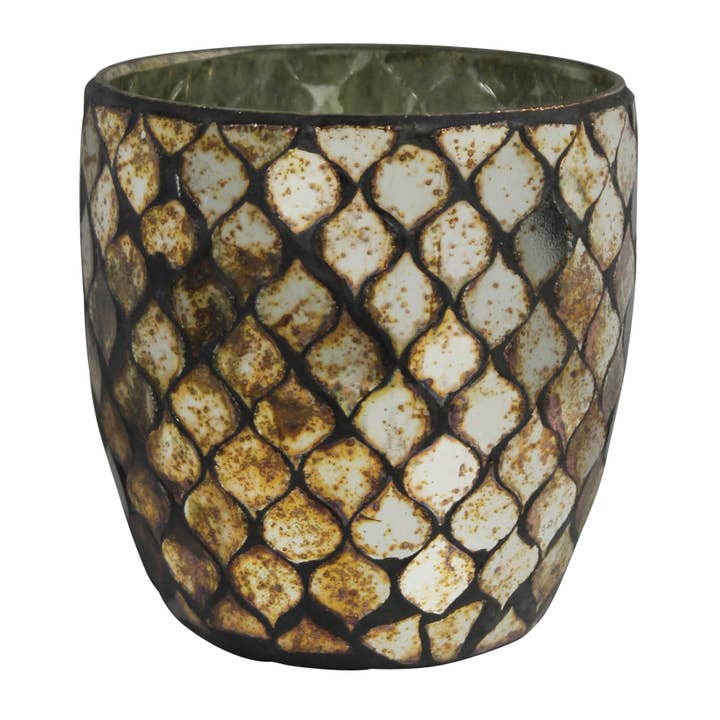 Mosaic Votive, Gold for wholesale by HomArt